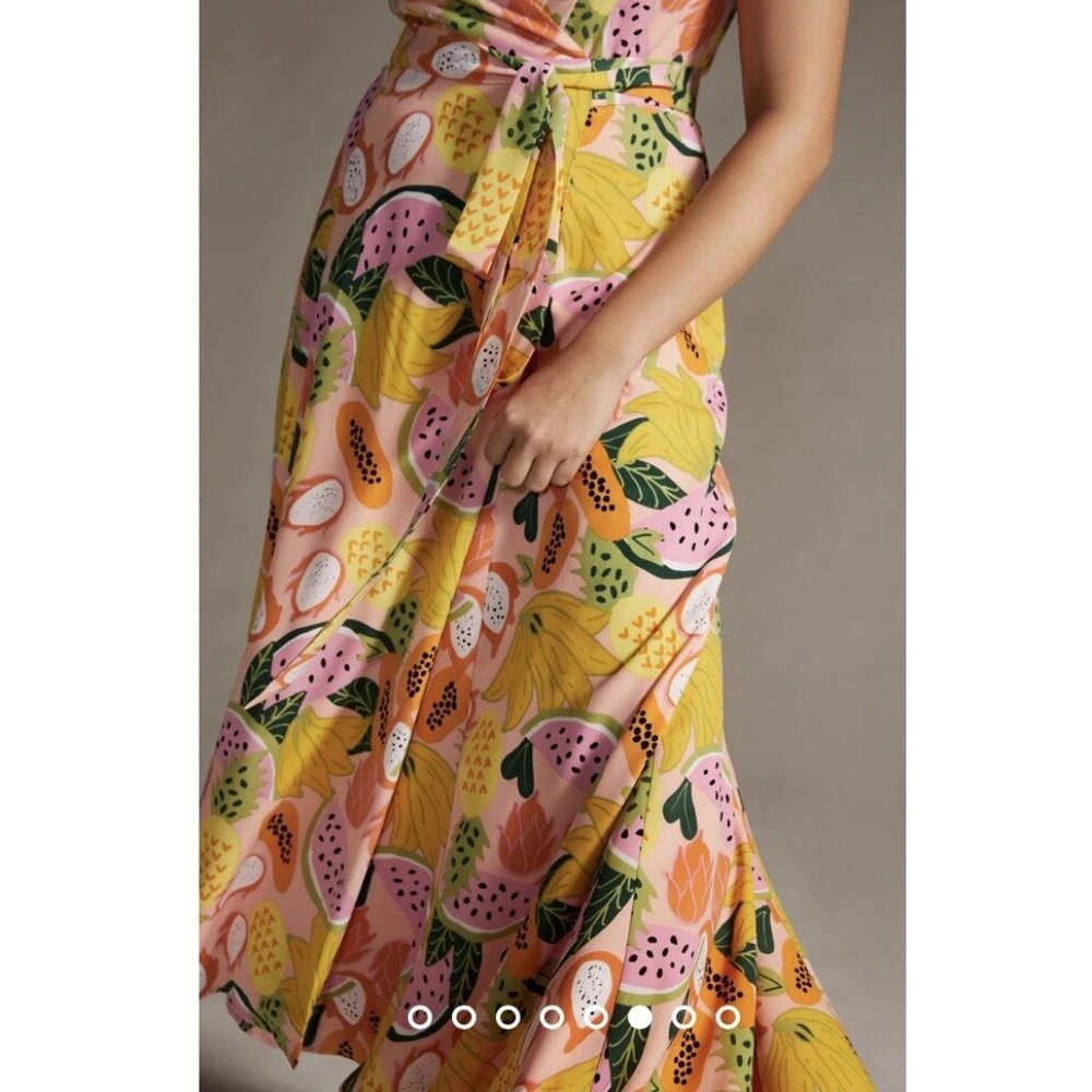 Hutch x Anthropologie Colorful Fruit Print High Low Dress - Picture 4 of 12